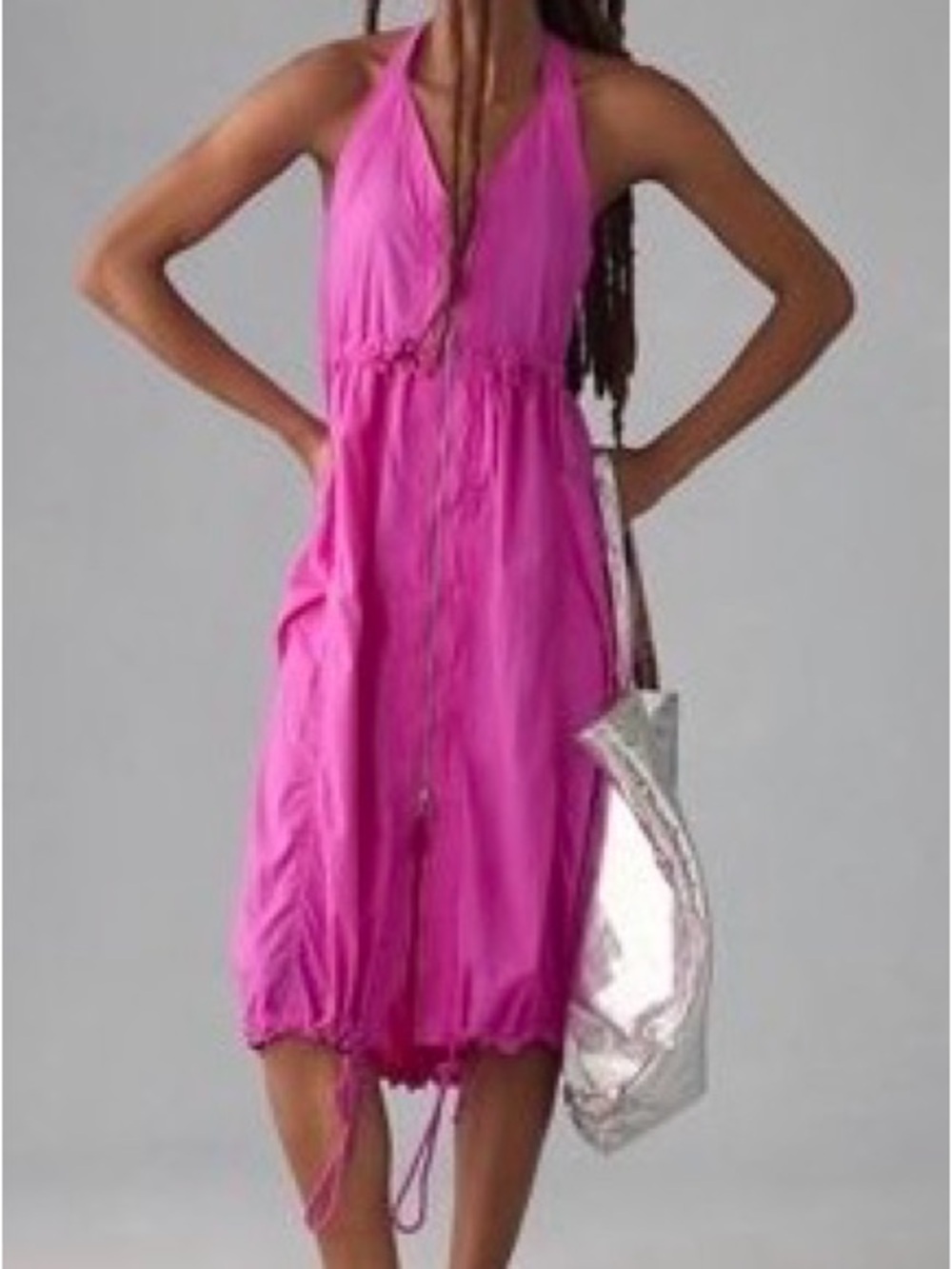Anthropologie Daily Practice Bright Orchid (Pink) 1X Free Fall Dress - Picture 3 of 5